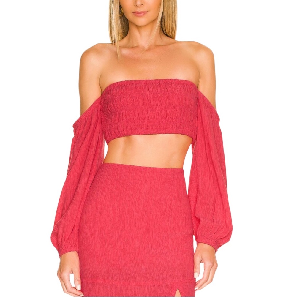 NWT House of Harlow 1960 x REVOLVE Dienna Top in Bright Pink size XL